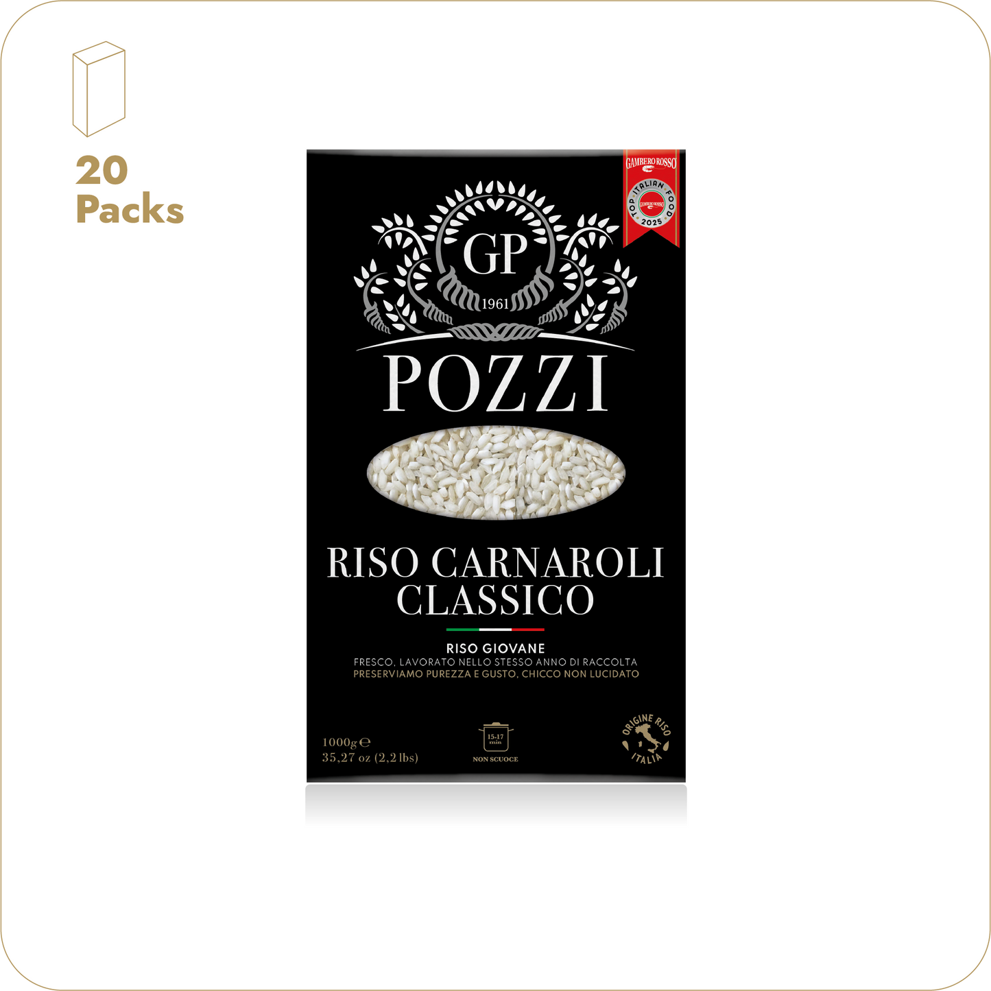 Riso carnaroli classico” 20 confezioni da 1 kg di riso